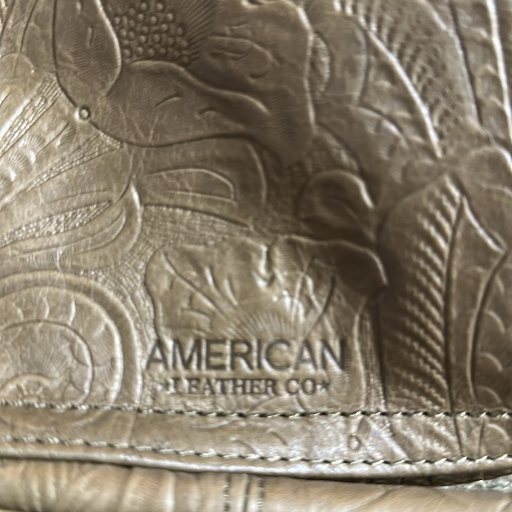 American Leather Co. Olive Crossbody Bag - Picture 6 of 8